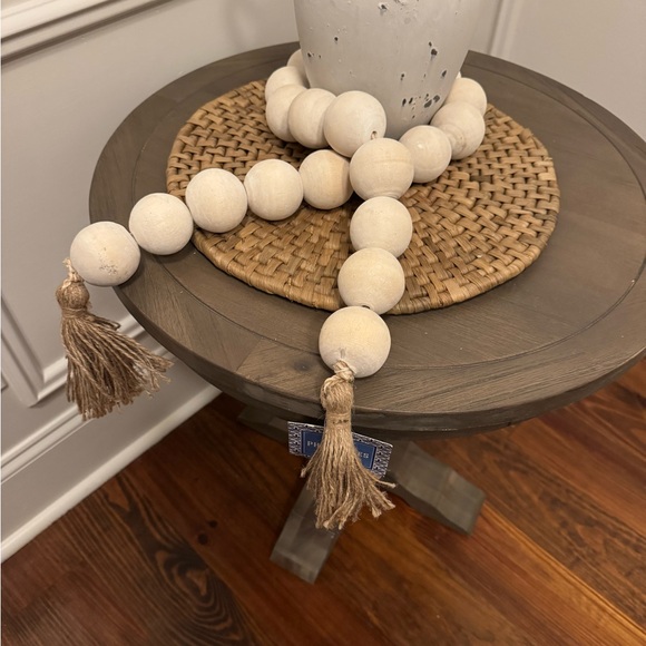 Rustic Cream Beaded Garland with Tassels - Picture 1 of 2